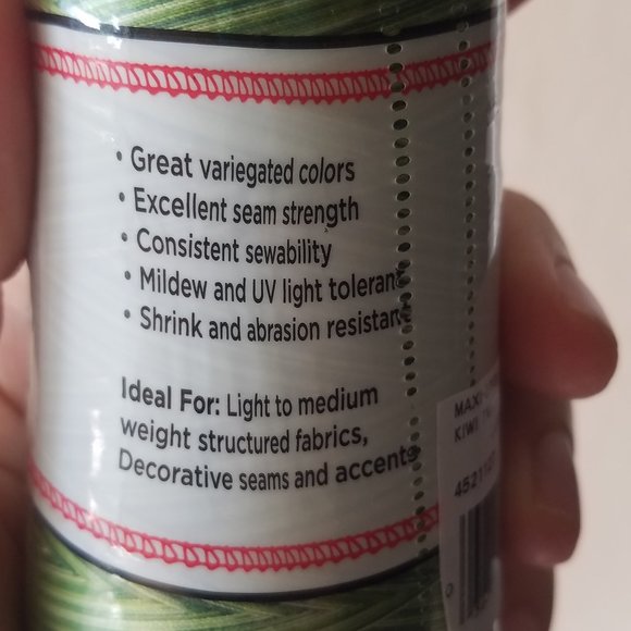 Maxi-Lock Swirls 3000 yd Kiwi Twist Varigated Polyester Sewing or Serger Thread - Picture 2 of 6